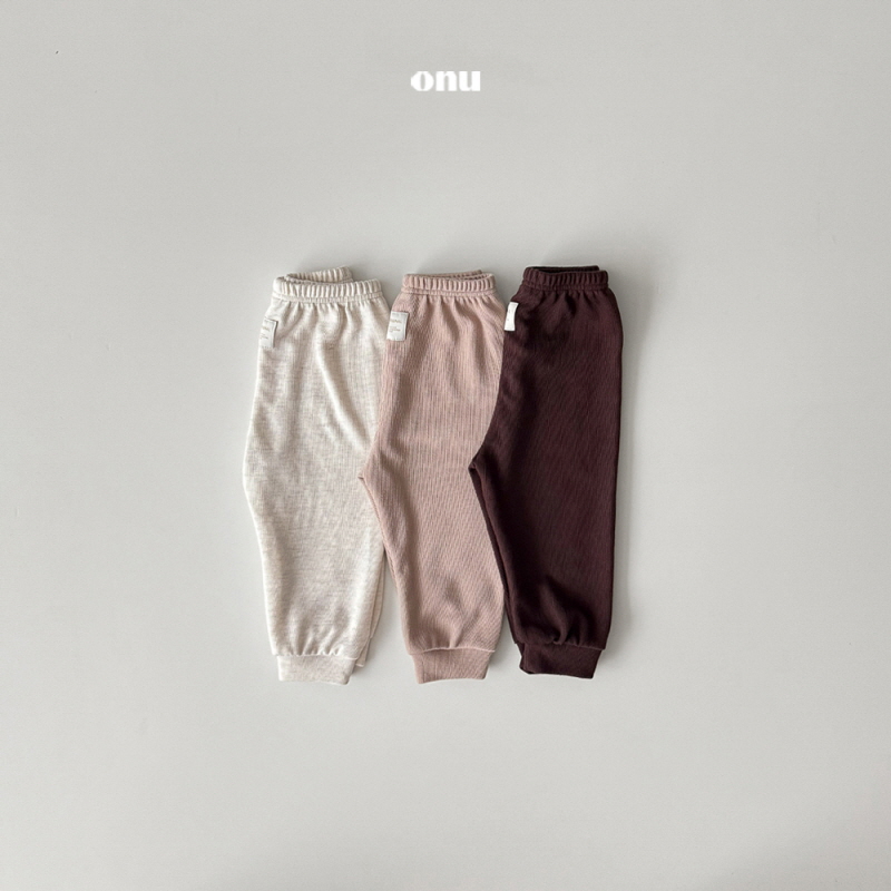 Onu - Korean Children Fashion - #childrensboutique - Ribbed Slim Pants