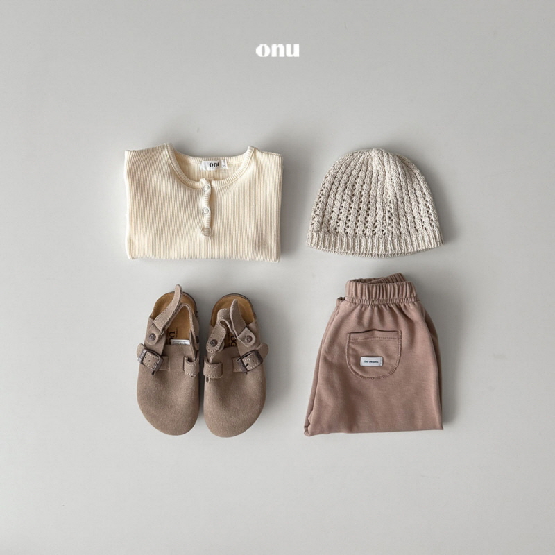 Onu - Korean Children Fashion - #designkidswear - Waffle Button Tee - 5