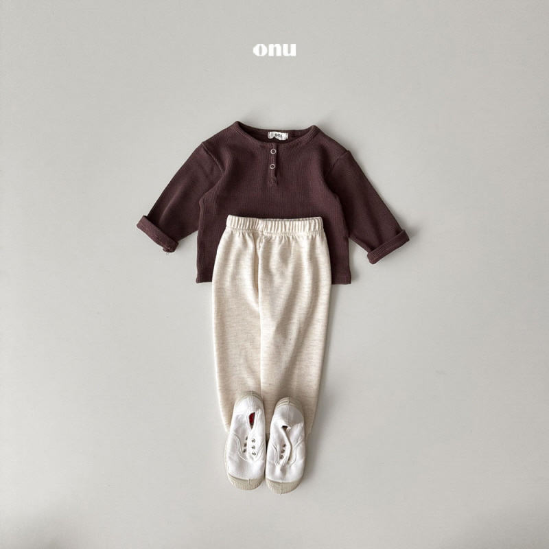 Onu - Korean Children Fashion - #discoveringself - Waffle Button Tee - 6