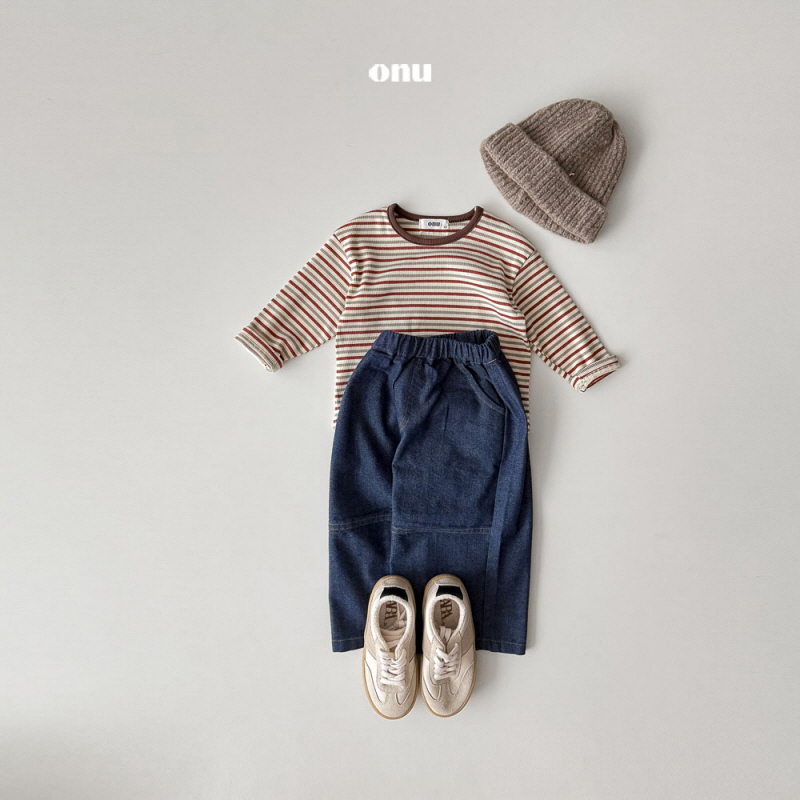 Onu - Korean Children Fashion - #kidsshorts - Maple Ribbed Tee - 11