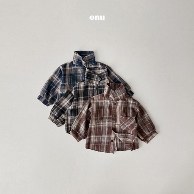 Onu - Korean Children Fashion - #kidsshorts - Autumn Check Shirt