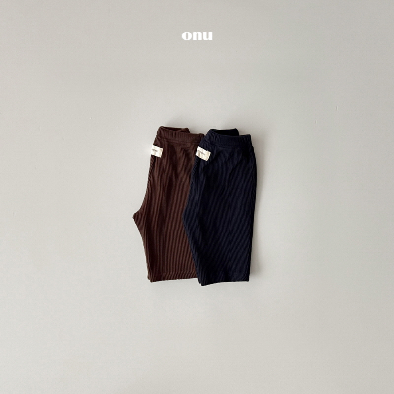 Onu - Korean Children Fashion - #kidsshorts - Triangle Ribbed Pants - 3