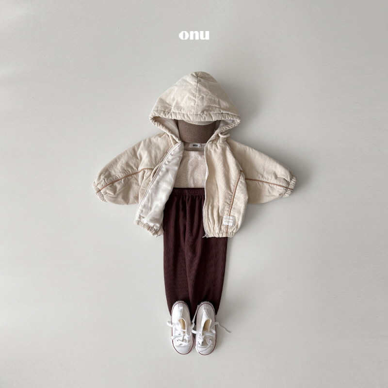Onu - Korean Children Fashion - #kidsshorts - Corduroy Hooded Jumper - 10