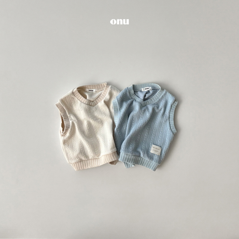 Onu - Korean Children Fashion - #kidsshorts - Cable Knit Vest - 3