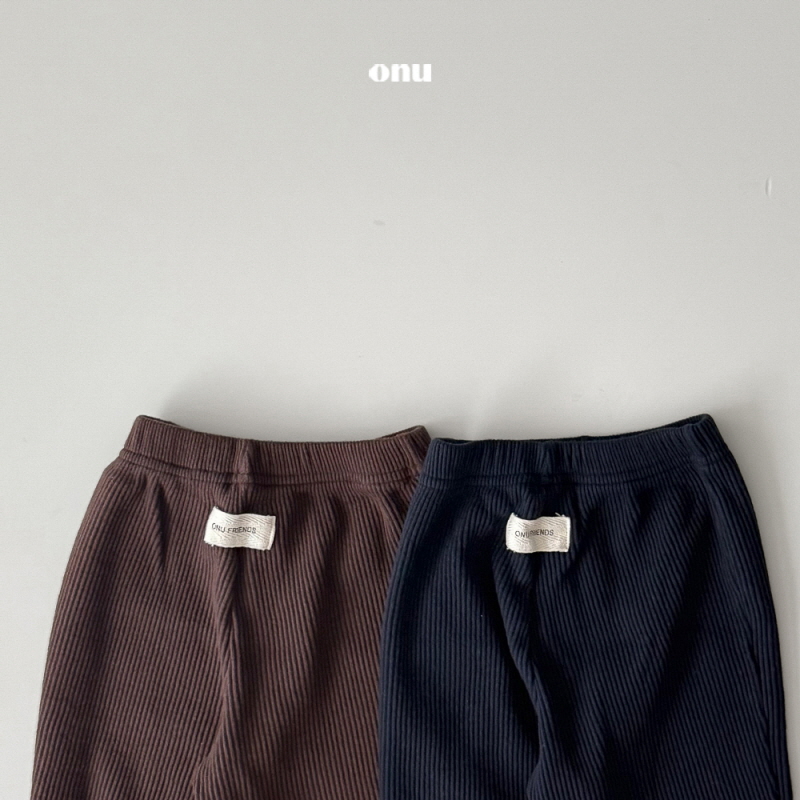 Onu - Korean Children Fashion - #kidsshorts - Triangle Ribbed Pants - 4