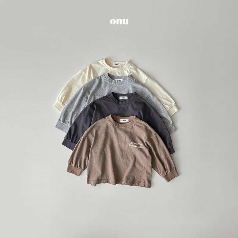 Onu - Korean Children Fashion - #kidzfashiontrend - Mocha Banded Tee