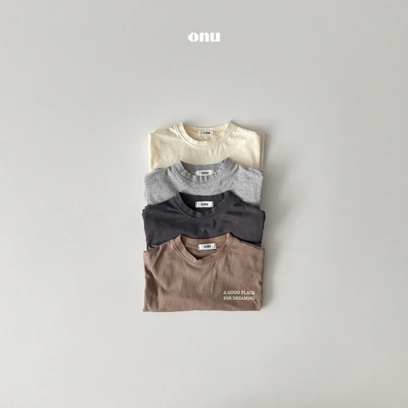 Onu - Korean Children Fashion - #littlefashionista - Mocha Banded Tee - 3