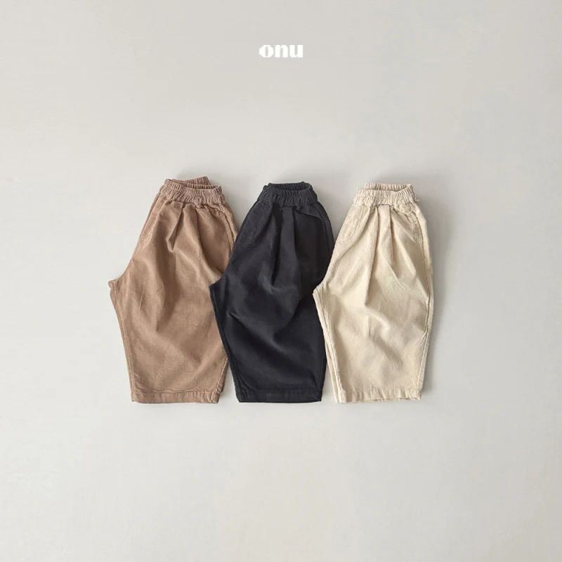 Onu - Korean Children Fashion - #magicofchildhood - Pleated Corduroy Pants