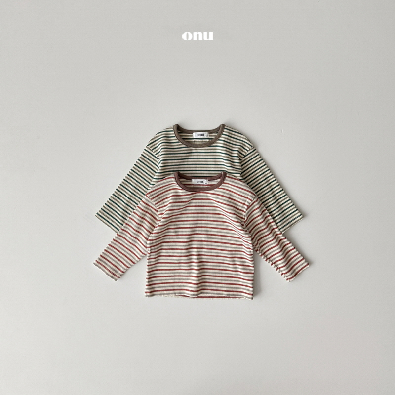 Onu - Korean Children Fashion - #minifashionista - Maple Ribbed Tee