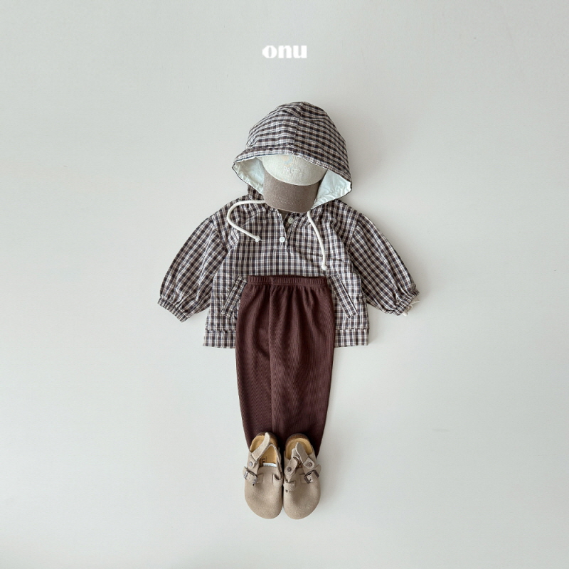 Onu - Korean Children Fashion - #minifashionista - Check Hoodie Anorak - 7