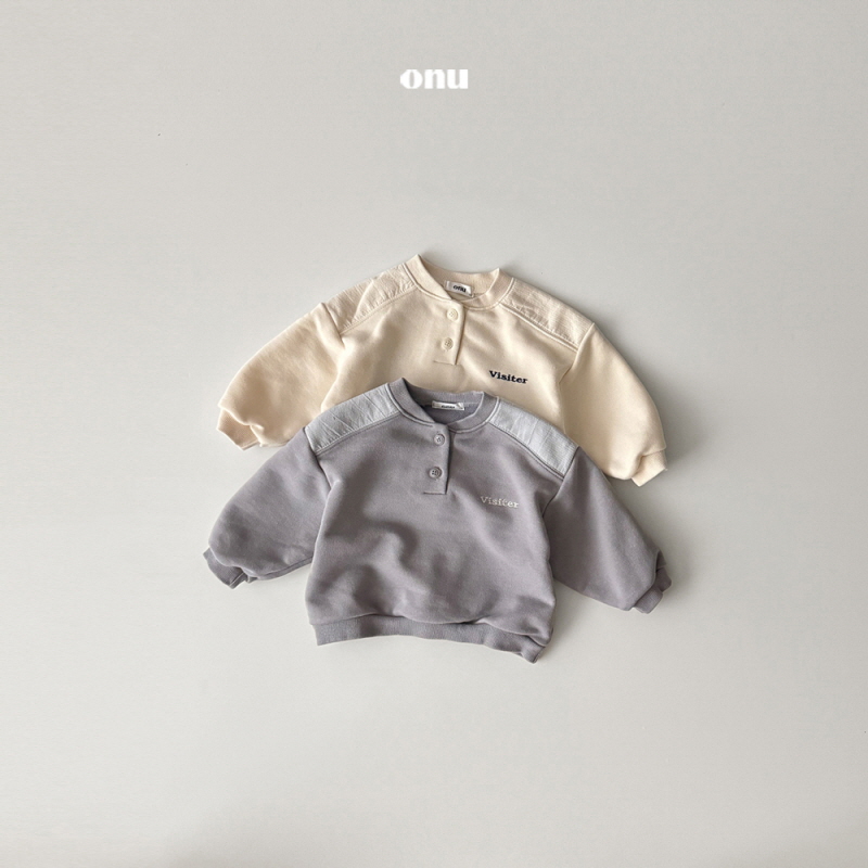 Onu - Korean Children Fashion - #minifashionista - Henley Sweatshirt