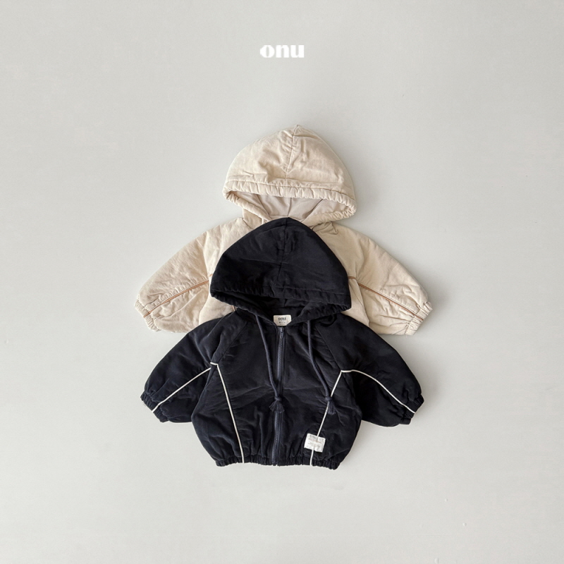 Onu - Korean Children Fashion - #prettylittlegirls - Corduroy Hooded Jumper