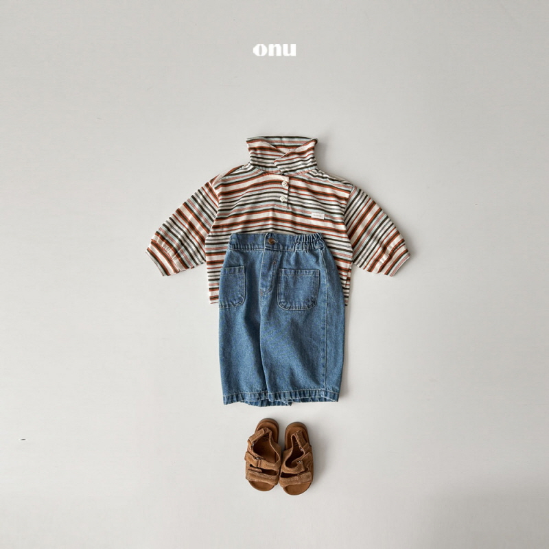 Onu - Korean Children Fashion - #prettylittlegirls - Multi Knit Collar Tee - 6