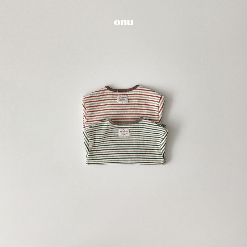 Onu - Korean Children Fashion - #todddlerfashion - Maple Ribbed Tee - 3