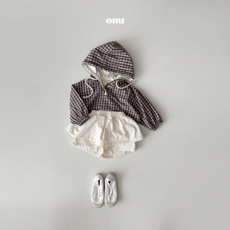 Onu - Korean Children Fashion - #todddlerfashion - Check Hoodie Anorak - 9