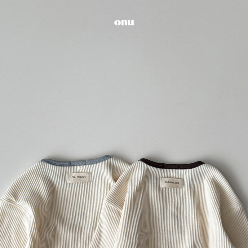 Onu - Korean Children Fashion - #todddlerfashion - Triangle Ribbed Long Sleeve Tee - 5