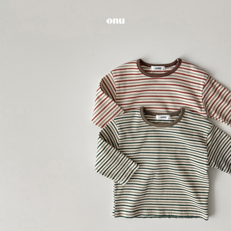 Onu - Korean Children Fashion - #todddlerfashion - Maple Ribbed Tee - 4