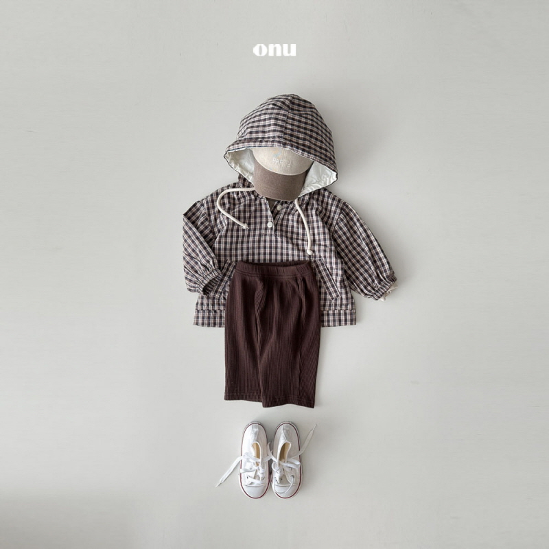 Onu - Korean Children Fashion - #toddlerclothing - Check Hoodie Anorak - 10