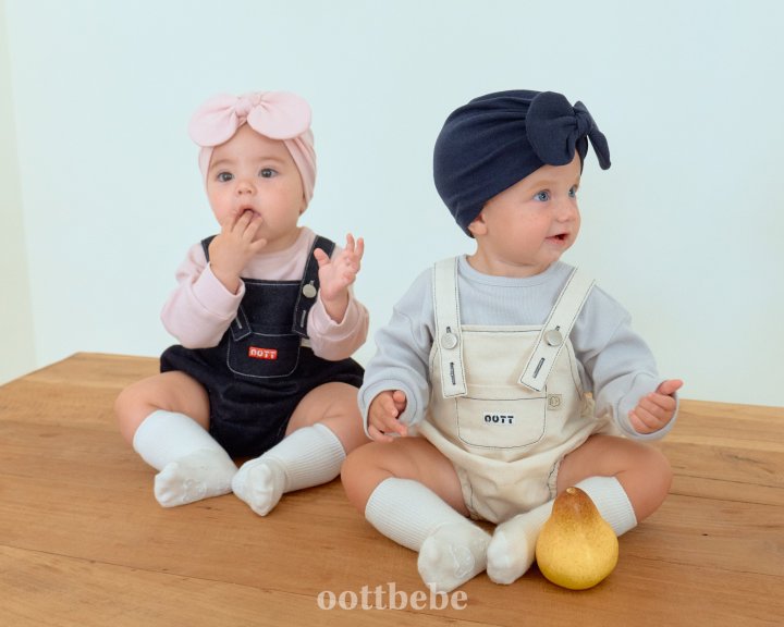 Oott Bebe - Korean Baby Fashion - #babyboutique - Moby Denim Overall Suit - 9