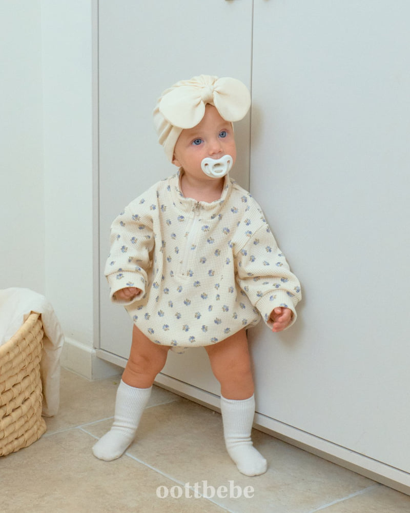 Oott Bebe - Korean Baby Fashion - #babyboutique - Sweet Waffle Anorak Suit - 3