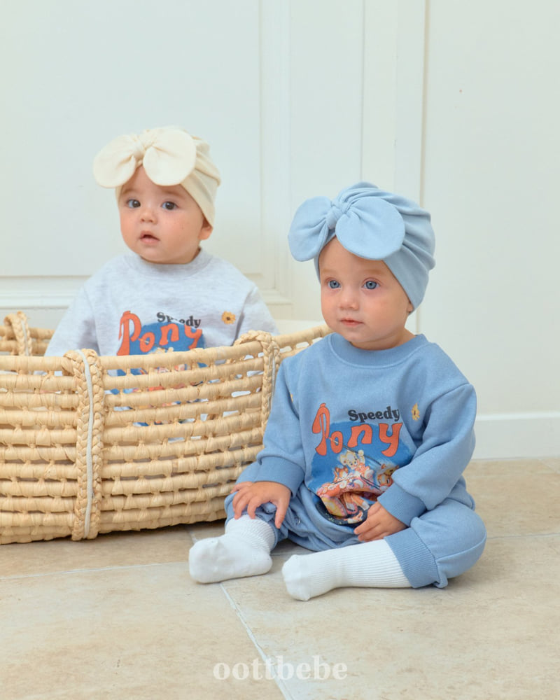 Oott Bebe - Korean Baby Fashion - #babyboutique - Pony Full Bodysuit