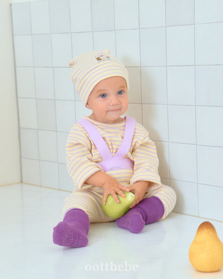 Oott Bebe - Korean Baby Fashion - #babyboutiqueclothing - Macaron Overall Set (Baby) - 8