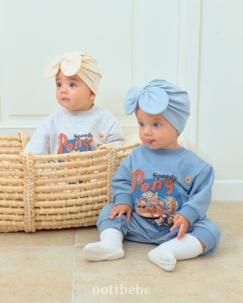 Oott Bebe - Korean Baby Fashion - #babyboutiqueclothing - Pony Full Bodysuit - 2