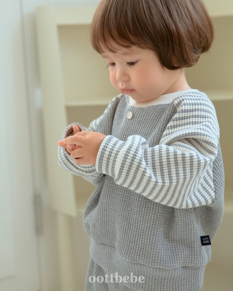Oott Bebe - Korean Baby Fashion - #babyboutiqueclothing - Cinnamon Waffle Set - 6