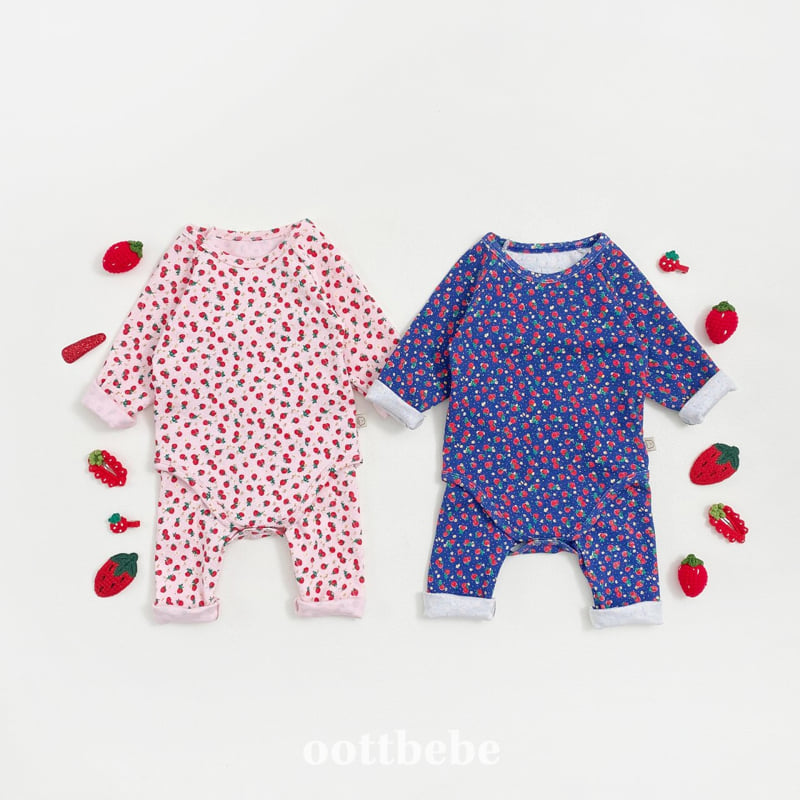 Oott Bebe - Korean Baby Fashion - #babyboutiqueclothing - Strawberry Suit - 10
