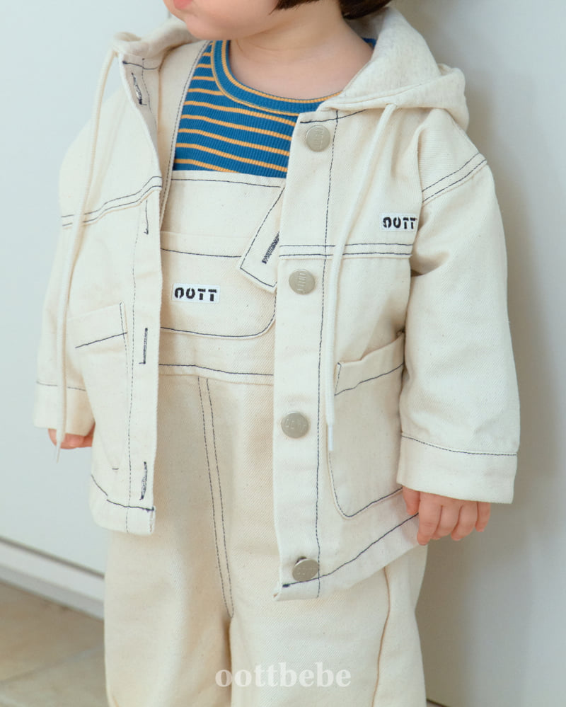 Oott Bebe - Korean Baby Fashion - #babyboutiqueclothing - Moby Hooded Denim Jacket - 4