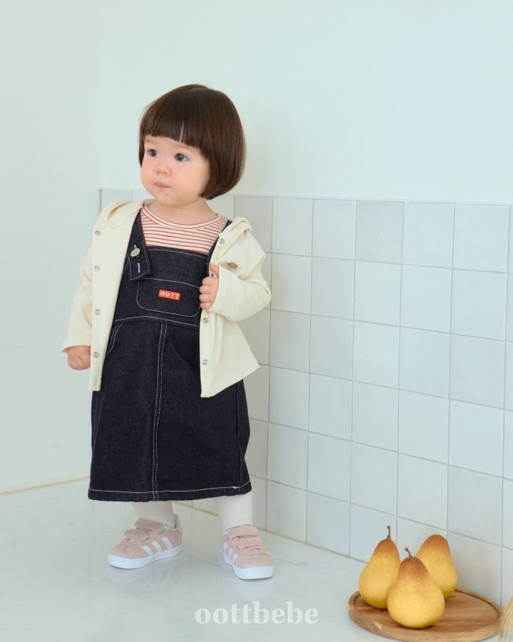 Oott Bebe - Korean Baby Fashion - #babyclothing - Moby Denim One-piece - 8