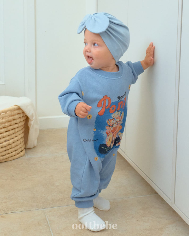 Oott Bebe - Korean Baby Fashion - #babyclothing - Pony Full Bodysuit - 3