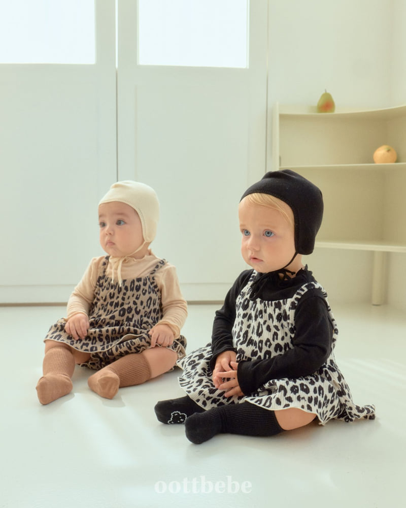 Oott Bebe - Korean Baby Fashion - #babyclothing - Leopard Pleated Bloomer Set