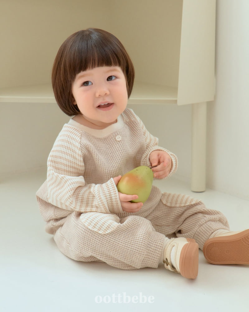 Oott Bebe - Korean Baby Fashion - #babyclothing - Cinnamon Waffle Set - 7