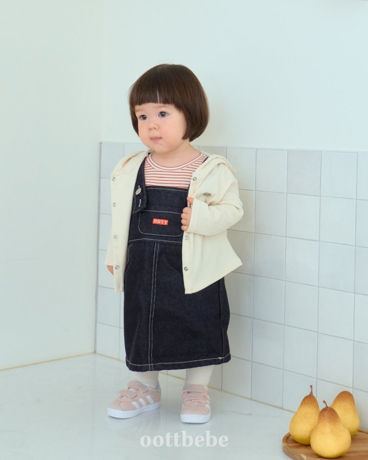 Oott Bebe - Korean Baby Fashion - #babyfashion - Moby Denim One-piece - 9