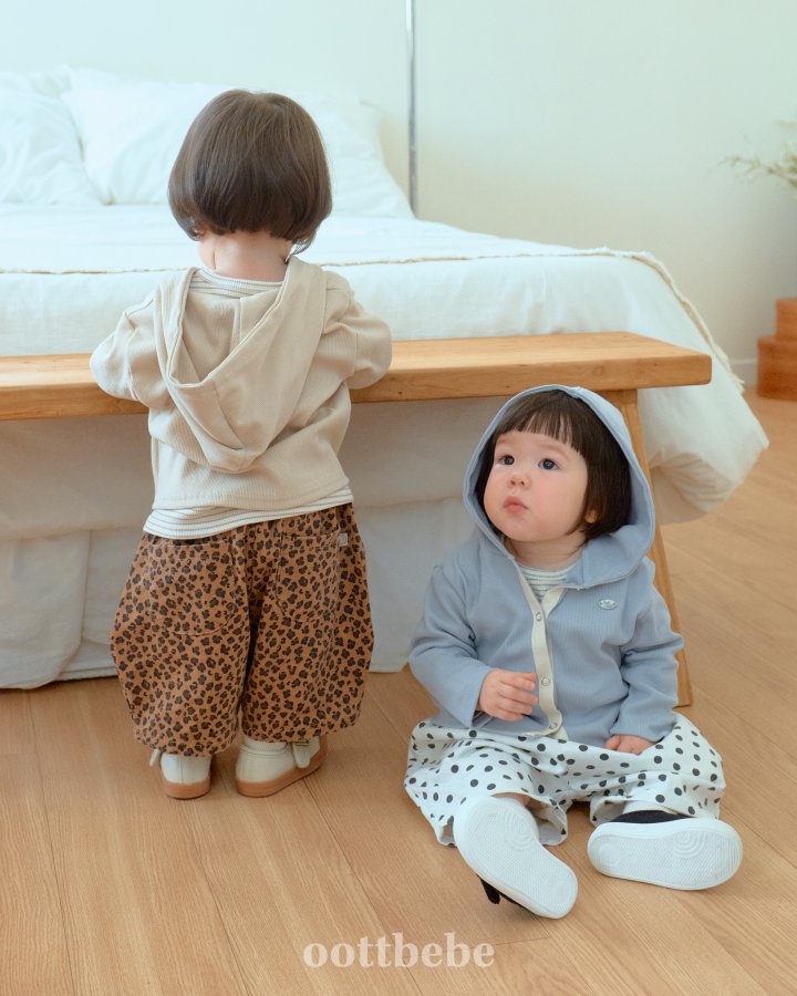Oott Bebe - Korean Baby Fashion - #babyfever - Olive Cardigan Set (set of 2) - 9