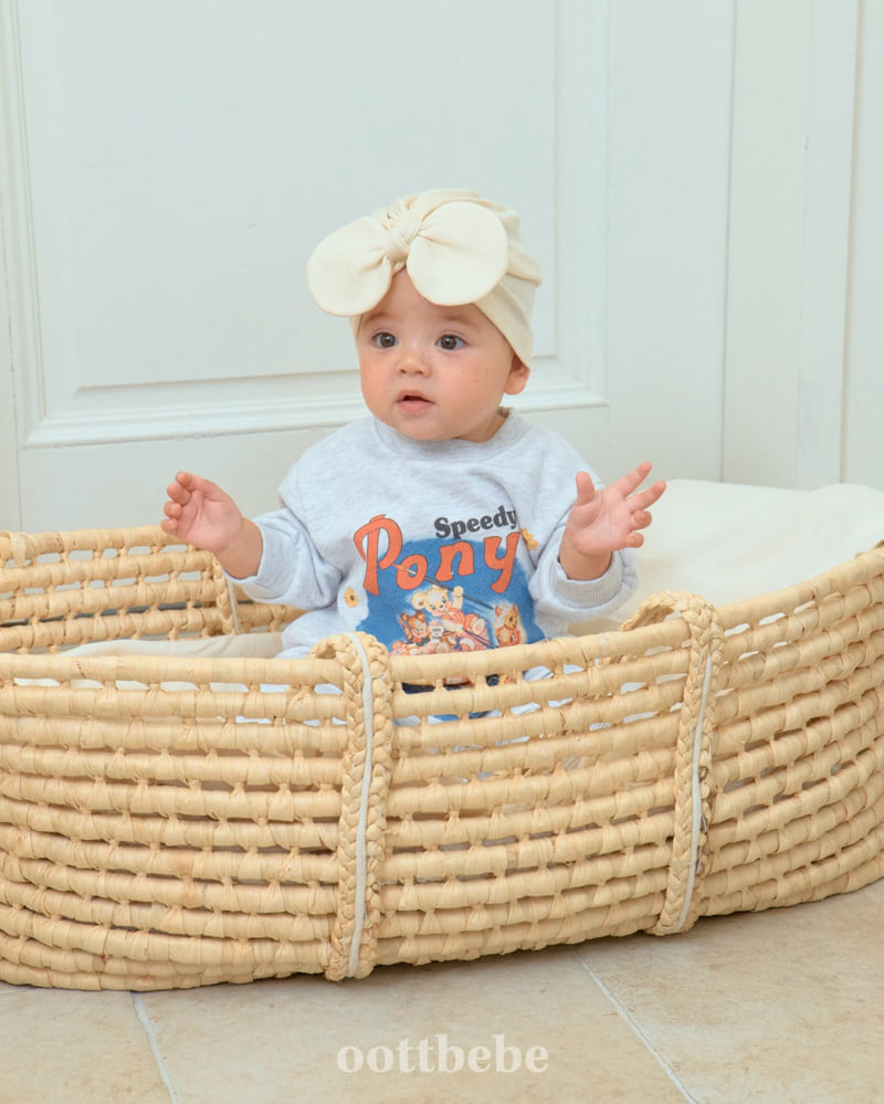 Oott Bebe - Korean Baby Fashion - #babyfever - Pony Full Bodysuit - 5