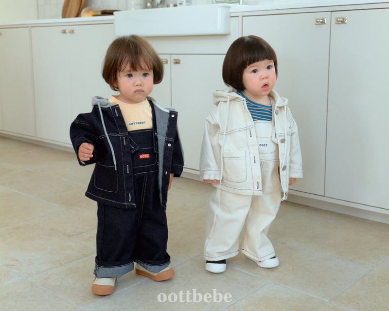 Oott Bebe - Korean Baby Fashion - #babygirlfashion - Moby Hooded Denim Jacket - 7