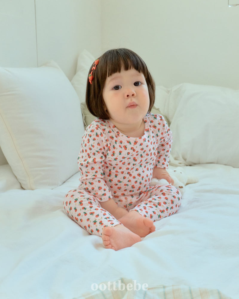 Oott Bebe - Korean Baby Fashion - #babygirlfashion - Strawberry Easywear - 9