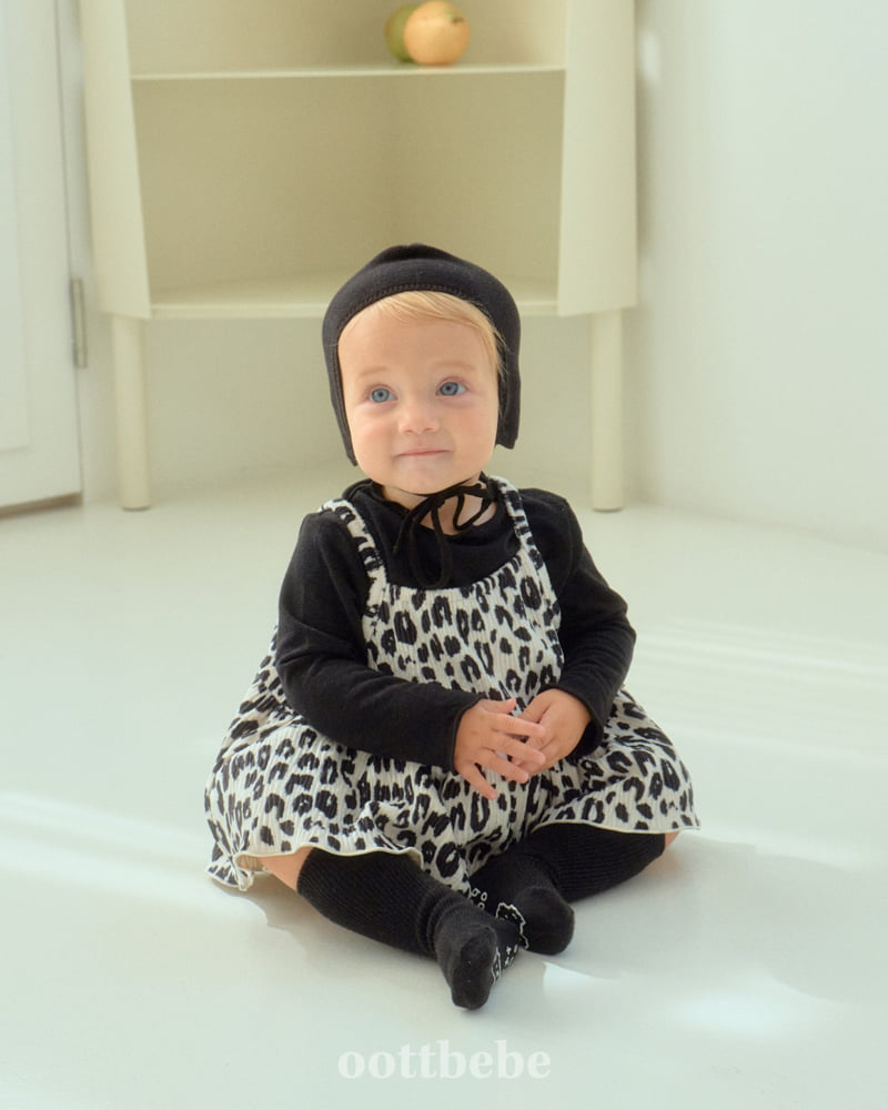 Oott Bebe - Korean Baby Fashion - #babyfever - Leopard Pleated Bloomer Set - 4