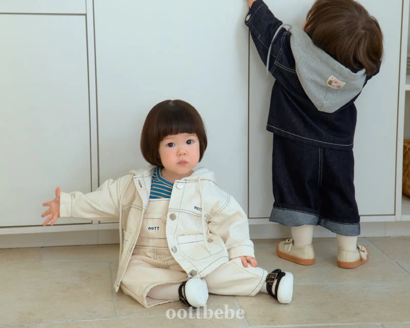 Oott Bebe - Korean Baby Fashion - #babylifestyle - Moby Hooded Denim Jacket - 8