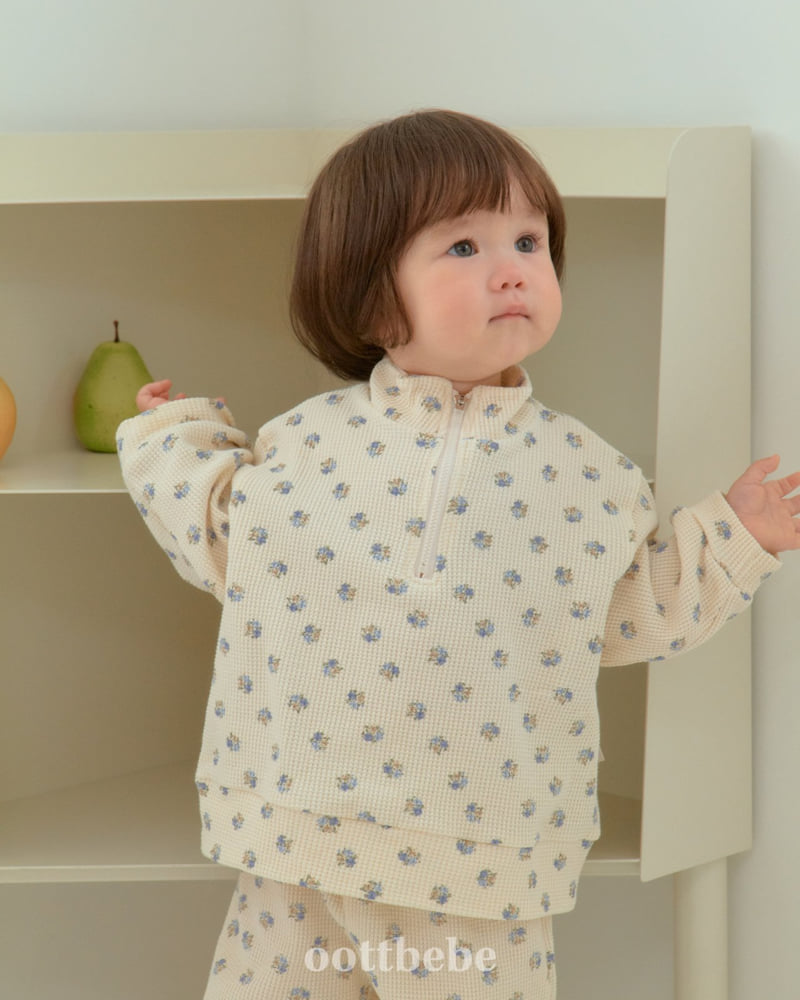 Oott Bebe - Korean Baby Fashion - #babygirlfashion - Sweet Waffle Anorak Set - 4