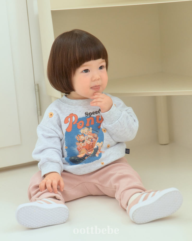 Oott Bebe - Korean Baby Fashion - #babylifestyle - Pony Sweatshirt