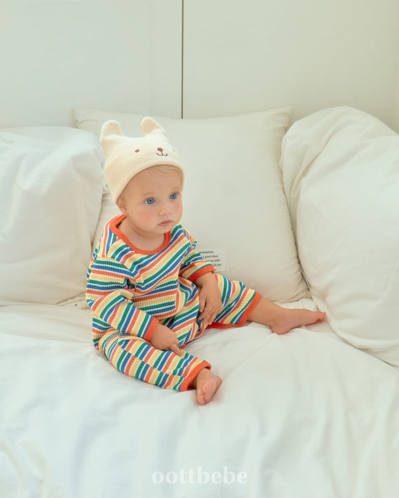 Oott Bebe - Korean Baby Fashion - #babygirlfashion - Palette Full Bodysuit - 4