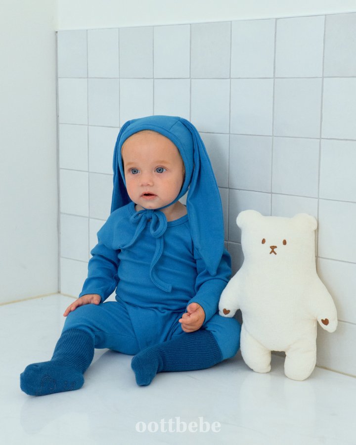 Oott Bebe - Korean Baby Fashion - #babylifestyle - Rainbow Bunny Bonnet - 4