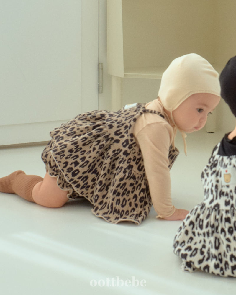 Oott Bebe - Korean Baby Fashion - #babyoninstagram - Leopard Pleated Bloomer Set - 6