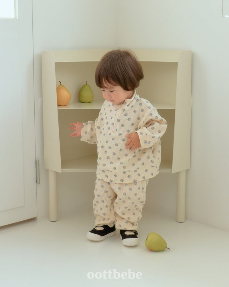 Oott Bebe - Korean Baby Fashion - #babyoninstagram - Sweet Waffle Anorak Set - 5
