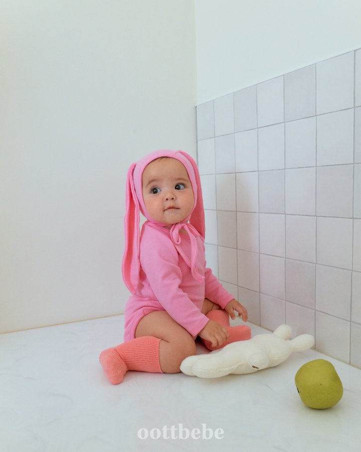 Oott Bebe - Korean Baby Fashion - #babyootd - Rainbow Bunny Bonnet - 5