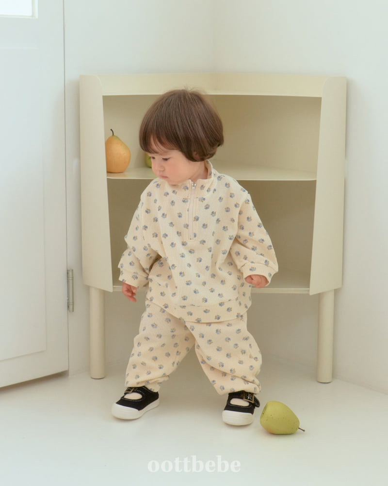 Oott Bebe - Korean Baby Fashion - #babyootd - Sweet Waffle Anorak Set - 6