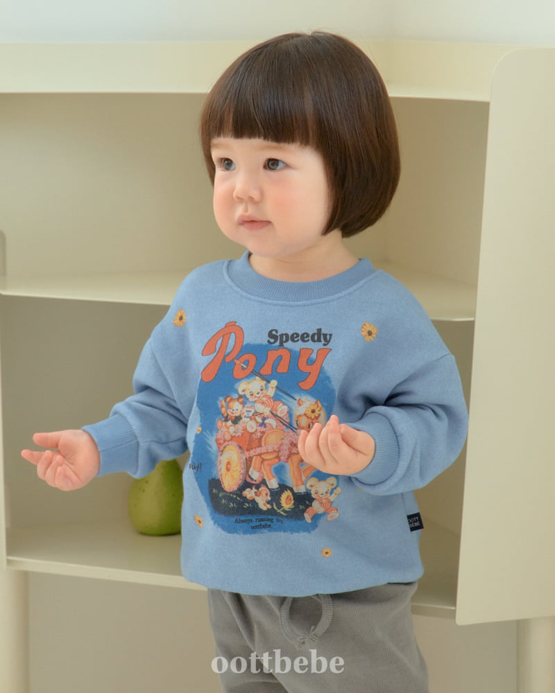 Oott Bebe - Korean Baby Fashion - #babyootd - Pony Sweatshirt - 3